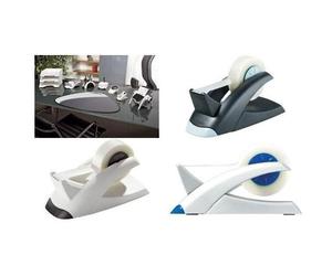 Durable D¿Vidoir De Bureau Tape Dispenser Vegas, Argent/Bleu