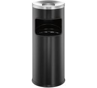 Durable DURABLE - Asch-/Mülleimer - rund - 17 L - Metall 333201 Corbeille à papier 17 l métal (Ø x H) 250 mm x 630 mm noir avec cendrier 1 pc(s)