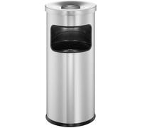 Durable DURABLE - Asch-/Mülleimer - rund - 17 L - Metall 333223 Corbeille à papier 17 l métal (Ø x H) 250 mm x 630 mm argent avec cendrier 1 pc(s)
