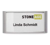 DURABLE Porte-badge CLASSIC 34 x 74 mm avec aimant Argent 10 pc