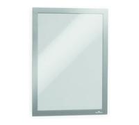 DURABLE Cadre d'affichage magnétique Duraframe A4 – 2 pièces, autocollant, argent