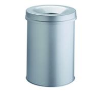 DURABLE Corbeille à papier SAFE 330610 – Anti-éraflure, Métal 30 L Gris