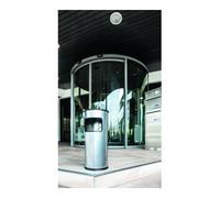 Durable DURABLE Corbeille à papier métal 17 L ronde avec cendrier argent 333023 Quantité:1