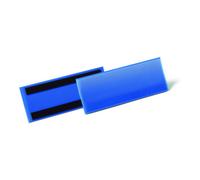 DURABLE Pochettes magnétiques 1/3 A4 paysage Pour surfaces métalliques Bleu foncé 50 pièces
