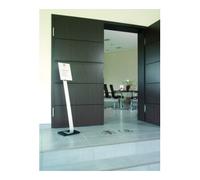 DURABLE Support d'information Info Sign A4 481223 – Pied lesté argenté, pivot 90°