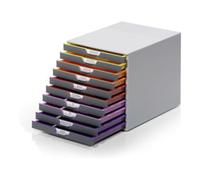 Durable Module de classement Varicolor 10 tiroirs multicolores - Dimensions : L29,2 x H28 x P35,6 cm