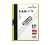 Durable Duraclip 30 Protège Documents Pvc Vert Et Transparent