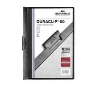 Durable Duraclip 60 Protège Documents Pvc Noir Et Transparent