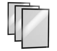 Durable Duraframe Cadre d'affichage adhésif A3 Noir (Lot de 3)