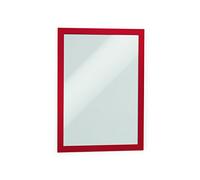 Durable DURAFRAME Lot de 2 porte-documents magnétiques autocollants, format lettre 21,6 x 27,9 cm, rouge (476803)
