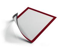 Durable Duraframe Pochette murale Cadre d'affichage magnétique A4 - Cadre rouge - Sachet de 5