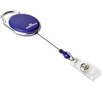 Durable - Enrouleur STYLE - Avec lanière bouton pression - Cordon rétractable 80 cm - Bleu - Boite de 10 - 832401