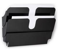Durable FLEXIPLUS 1709022060 Distributeur de brochures 2 compartiments A4 paysage porte-documents magnétique Noir