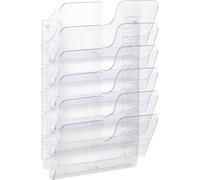 Durable FLEXIPLUS 6 A4 QUER 1700014401 Porte-brochures noir, transparent DIN A4 horizontal Nombre de compartiments 6 1 pc