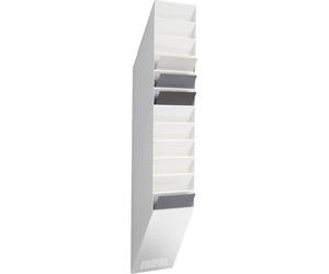 Durable FLEXXIBOXX 12 A4 1709763010 Porte-brochures blanc DIN A4 vertical Nombre de compartiments 12 1 set (l x H x P) 240 x 1115 x 135 mm