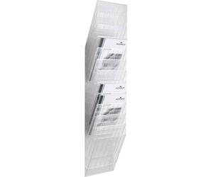 Durable FLEXXIBOXX 12 A4 1709763400 Porte-brochures transparent DIN A4 vertical Nombre de compartiments 12 1 set (l x H x P) 242 x 1115 x 135 mm