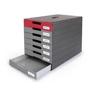 DURABLE - IDEALBOX PRO 7 - Module de classement - 7 tiroirs - Boîte de classement - ¨Pour documents au format A4+ - En plastique recyclé - Rouge - 1 pièce - 776303