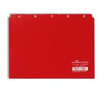 DURABLE - Intercalaires - Format A5 Paysage - Divisions 5/5 - Onglets Imprimés A-Z - Polypro - Rouge - Boîte de 25 pièces - 365003