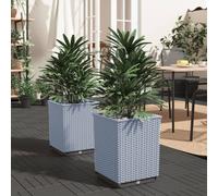 Durable Jardinière 2 pcs. Gris clair 30x30x37 cm Polypropylène - Massifs Octo2178807 1parcel