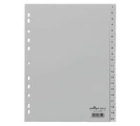 DURABLE Jeu intercalaire Numérique A4 20 Chiffres Polypro Gris
