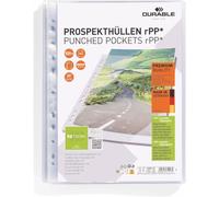 Durable Pochette perforée PREMIUM A4 – PP translucide 268519 – Boîte de 100