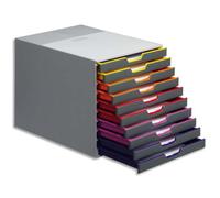 Durable Module de classement Varicolor 10 tiroirs multicolores - Dimensions : L29,2 x H28 x P35,6 cm