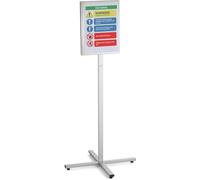 Durable OUTDOOR 502957 Support d'information A3 avec 2 poches magnétiques étanches, résistant aux intempéries et stabilisé UV, anthracite/gris
