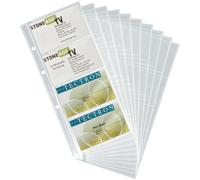 Durable Page pour carte de visite, VISIFIX CENTIUM, 57 x 90 mm, capacité de 8 cartes, transparent - Lot de 10