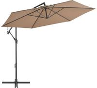 Durable Parapluie avec mât en aluminium 300 cm Taupe - Parasols Octo3216588 1parcel