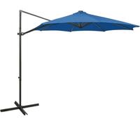 Durable Parasol ampli avec éclairage LED 300 cm bleu azur - Parasols Octo5152159 1parcel