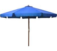 Durable Parasol avec mât en bois 330 cm bleu azur - Parasols Octo3340646 1parcel