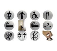 Durable Pictogramme "Wc-Damen", Diametre: 83 Mm, Argent