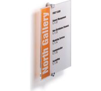 DURABLE Plaque de porte CRYSTAL SIGN® A4, Transparent, 482519