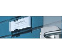 Durable - Plaque de porte Durable 149x52mm métal/argent | 1 pièce | 5 pièces