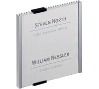 Durable Plaque de porte INFO SIGN - 4802 (l x H) 149 mm x 148.5 mm métallique, argent 480223