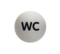 DURABLE Plaque de porte Pictogramme 'WC' Ø 83 mm Argent