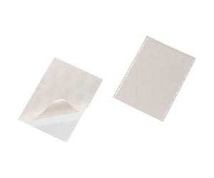 DURABLE - Pochette A5 - Porte étiquette adhésif - Pochette POCKETFIX - Protège document A5 - Transparent - Boîte de 25 pièces - 829419