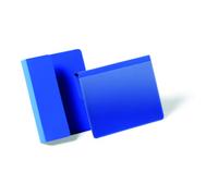 DURABLE Pochettes à suspendre A6 paysage – Avec pli de serrage – Bleu foncé – 50 pièces