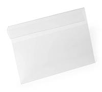 Durable Pochette Logistique Hard Cover A5 Paysage, 10 pièces, bleu, 116219 | Porte-étiquette en PET rigide pour cartons et boîtes, fixation par pli de serrage, compatible scan, Made in Poland