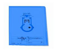 Durable Pochette Ouverte En Coin, A4, En Pp 0,12 Mm, Bleu