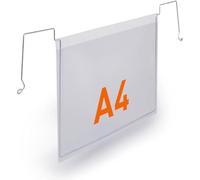 DURABLE Pochettes de suspension A4 paysage PP transparent tige métallique 50 pièces 118519
