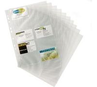 DURABLE Pochettes pour cartes de visite Visifix 2389-19 A4 transparent 10 cartes Lot de 10