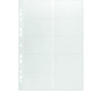 DURABLE - Pochettes transparentes - Pochettes pour repertoire VISIFIX - 10 pochettes - Pour 100 cartes de visite 90 x 57 mm - Pour classeurs A4 - Transparent - Sachet de 10 pièces - 238919