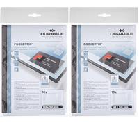 Durable Pocketfix Sachet de 10 Porte-étiquettes adhésifs 105 x 148 mm (Lot de 2)