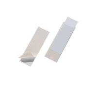 Durable Pocketfix Sachet de 10 Porte-étiquettes adhésifs 38 x 125 mm | Porte-étiquettes pour étiquettes enfichables, ouverture latérale, avec étiquettes vierges, pour classeurs et dossiers