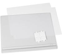 DURABLE - Porte affiche - Pochette affichage A5 - Pochette étanche - Fixation adhésive - Pour affichage en extérieur - Résistante aux intempéries - Transparent - Sachet de 5 pièces - 505719