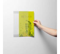 Durable Porte-affiches adhésifs A4, Sachet de 5, Transparent, 504419 | Fabriqué en PET, fixation permanente, format 211 x 299 mm, changement latéral du document, Made in Poland