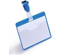 DURABLE Porte-badge 60x90 mm couverture partielle, 25 pc, Bleu, 810606