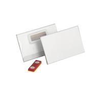 DURABLE Porte-badge à aimant FixPlus 90 x 54 mm anti-rotation Transparent 25 unités