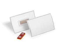 Durable - Porte-badge à aimant CLICK FOLD FixPLus - Pour un badge - 54 x 90 mm - 10 unités - 826019 Transparent